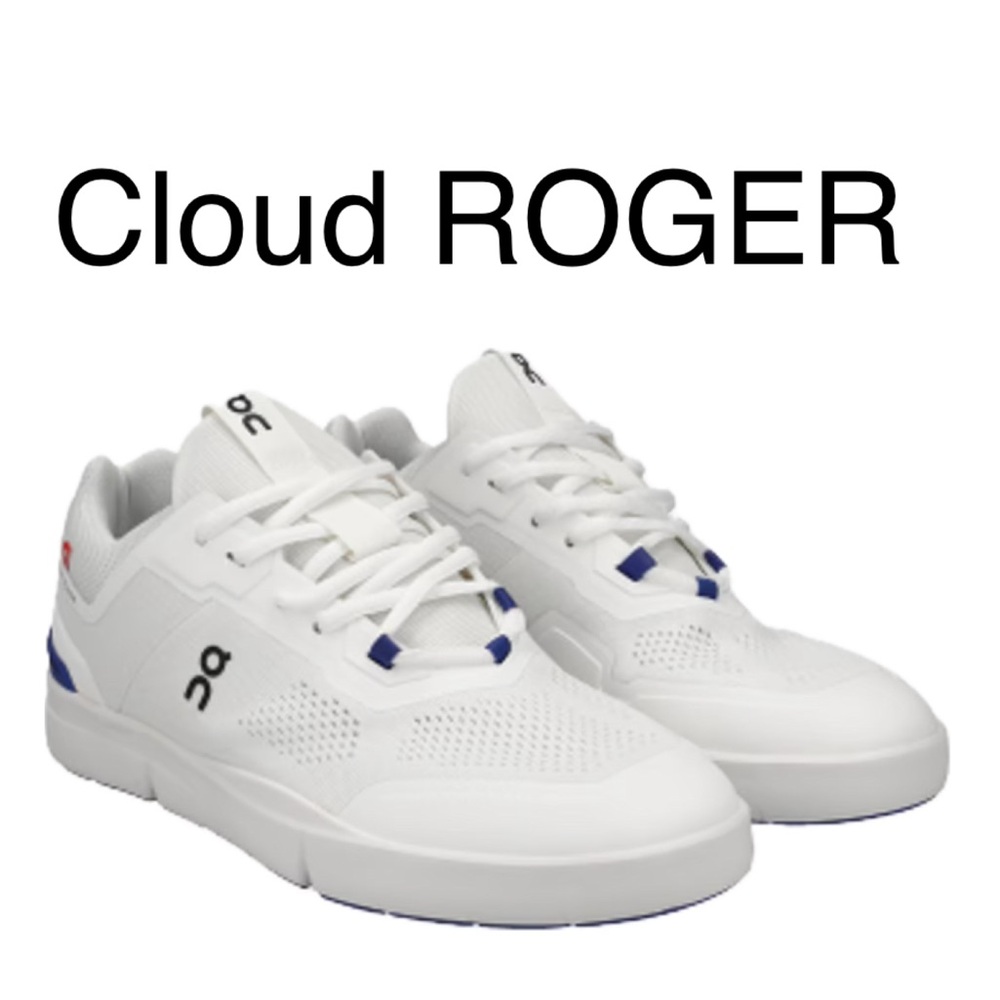 (E4) Cloud ROGERSPIN Indigo White WITH BLUE DETAILS Men's casual shoes size 12